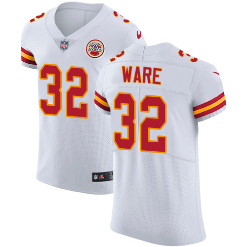 Nike Chiefs #32 Spencer Ware White Men's Stitched NFL Vapor Untouchable Elite Jersey - Click Image to Close